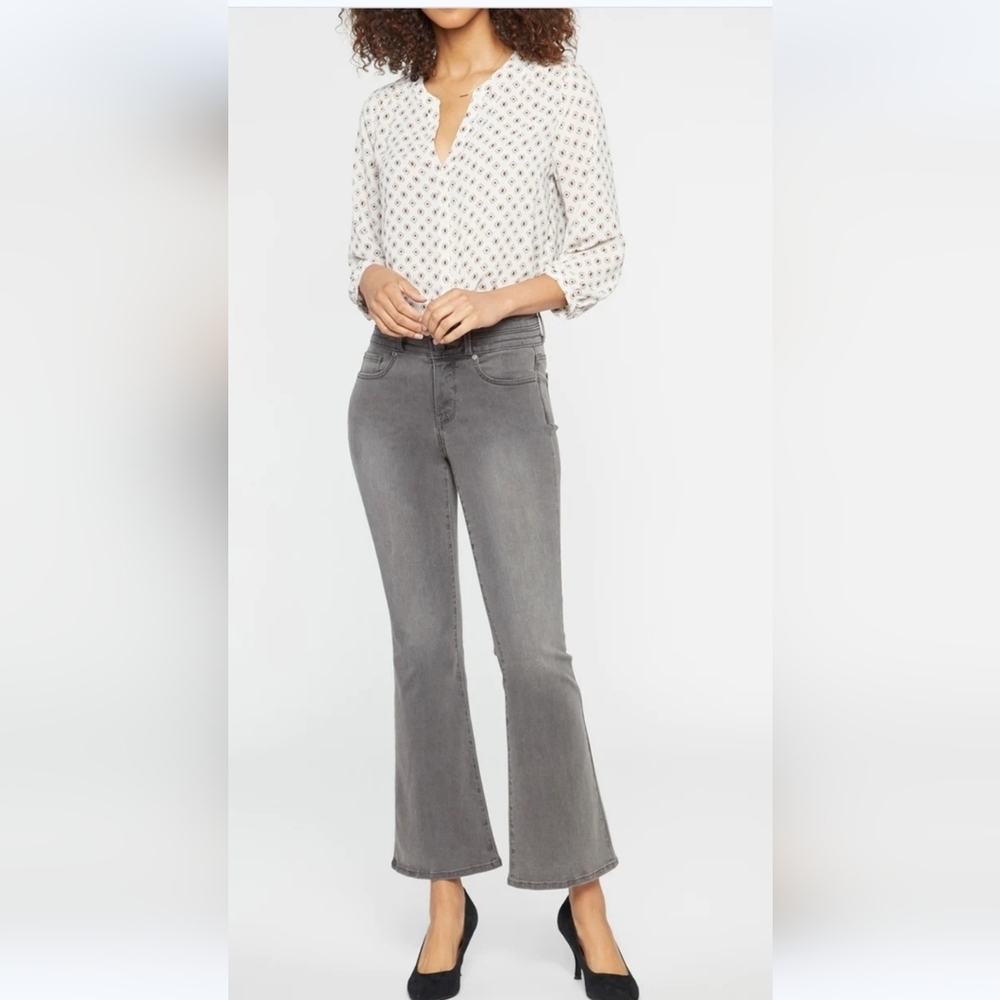 NYDJ Ava High Rise Flare Jeans Size 2 Smokey Mountain Grey